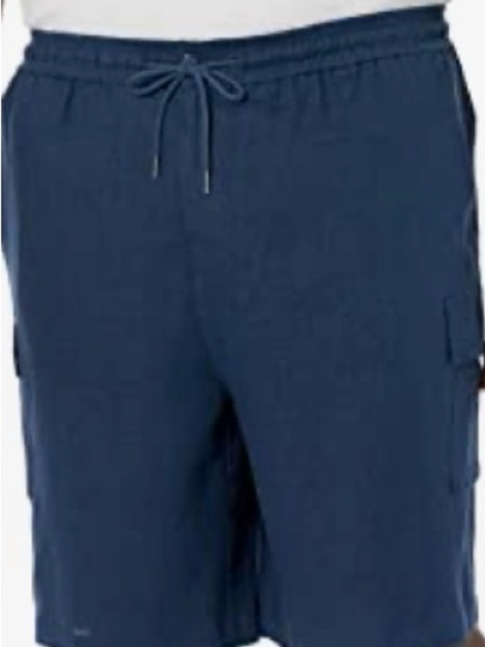 Cubavera Men's Navy Drawstring Linen Cargo Short Size XXL New With Tags